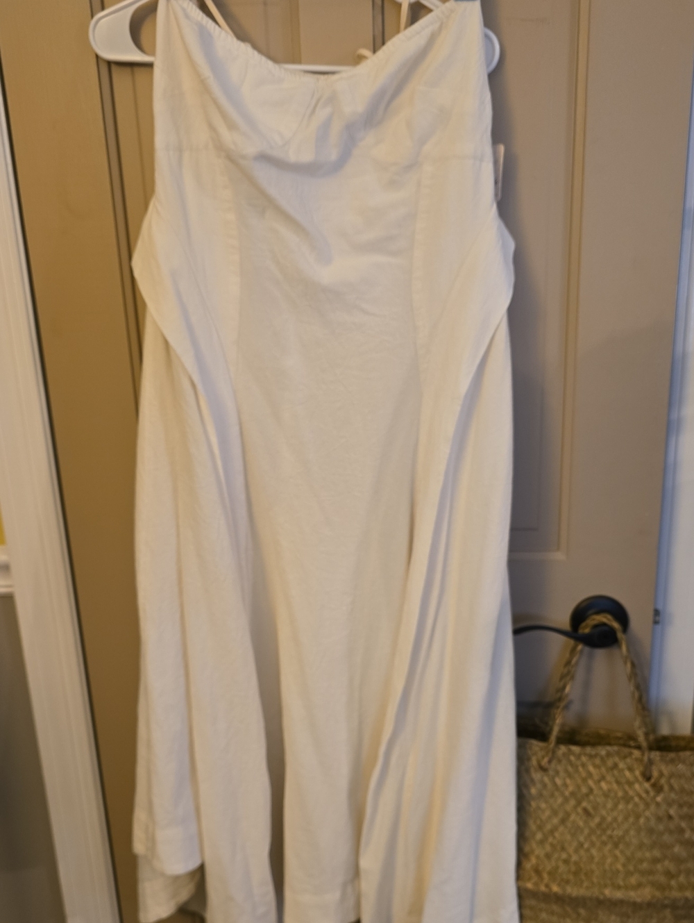 White Sleeveless A-Line Maxi Dress Free People Small